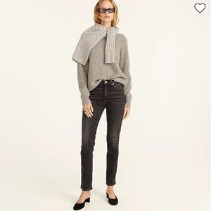 JCrew 9" Mid-Rise Vintage Slim-Straight Jean in Charcoal Wash